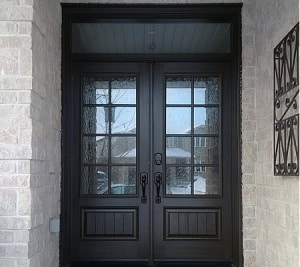 Fiberglass door, SDL grilles