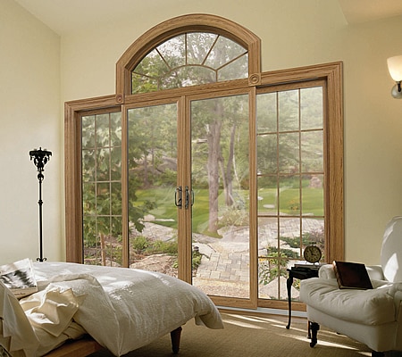North Star Patio Door Wood Grain Interior