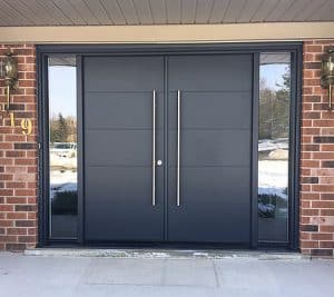 smooth fiberglass door, contemporary front entrance